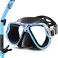 Greatever Dry Snorkel Set Panoramic Wide View Anti-Fog Scuba Diving Mask