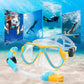 Greatever Kids Dry Snorkel Set - 10 Color Options! Panoramic Wide View Anti-Fog Scuba Diving Mask