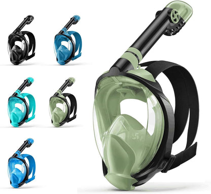 Greatever Full Face Snorkel Mask, Snorkeling Gear for Adults Diving Mask Anti Fog Premium Innovative Safety Breathing System