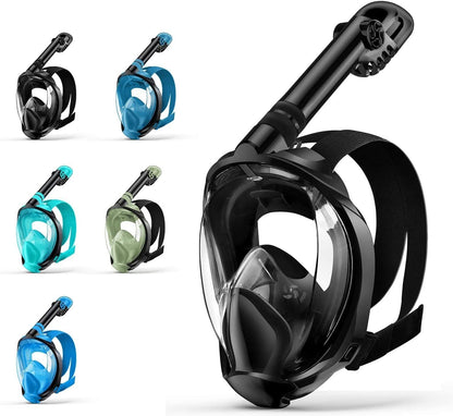 Greatever Full Face Snorkel Mask, Snorkeling Gear for Adults Diving Mask Anti Fog Premium Innovative Safety Breathing System