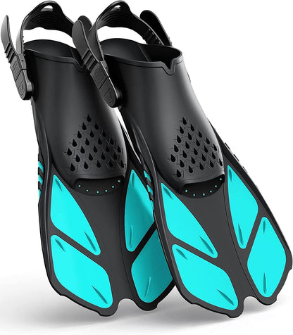 Greatever Kids Snorkel Fins Adjustable Buckles Open Heel Swim Flippers