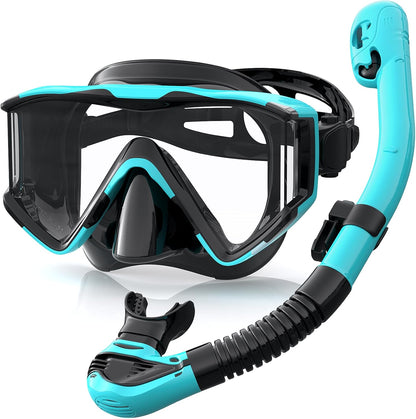 Greatever Snorkel Set Pano 3 Window Snorkel Mask For Adults