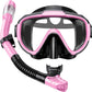 Greatever Snorkel Set Adults Snorkeling Gear Anti-Fog Panoramic View Swim Mask