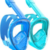 Greatever Kids Snorkel Mask Full Face - Blue/Lake Blue