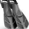 Greatever Snorkel Fins Adjustable Buckles Open Heel Swim Flippers - Black