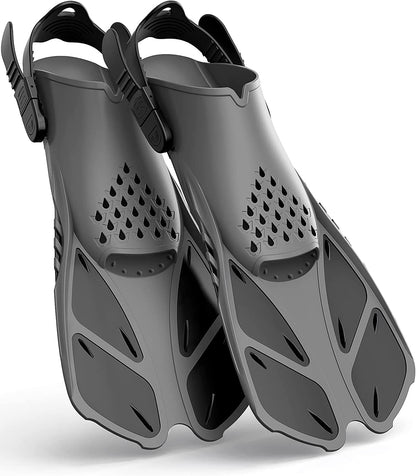 Greatever Snorkel Fins Adjustable Buckles Open Heel Swim Flippers