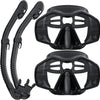 Greatever Snorkeling Gear for Adults, Dry Top Snorkel Mask Adult - Black / Black