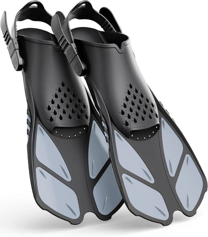 Greatever Adults Snorkel Fins Adjustable Buckles Open Heel Swim Flippers