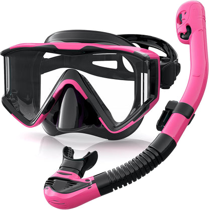 Greatever Snorkel Set Pano 3 Window Snorkel Mask For Adults