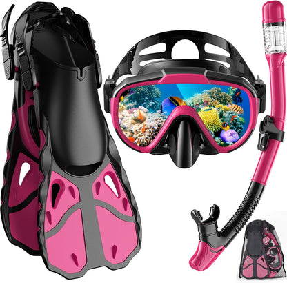 Greatever Snorkel Set with Fins for Adults