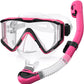 Greatever Snorkel Set Pano 3 Window Snorkel Mask For Adults