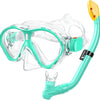 Ensemble de plongée Greatever Kids, masque et tuba unisexe pour enfants  - Cyan