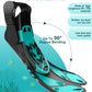 Greatever Full Face Snorkel Mask & Adjustable Swim Fins Snorkel Set for Adults