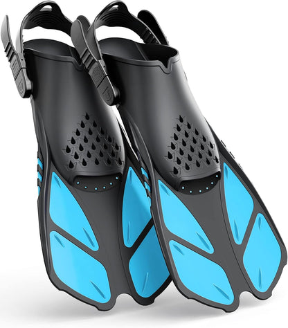 Greatever Adults Snorkel Fins Adjustable Buckles Open Heel Swim Flippers