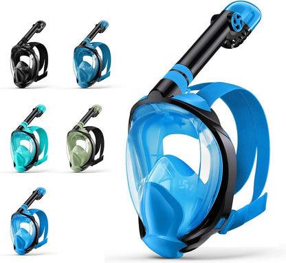 Greatever Full Face Snorkel Mask, Snorkeling Gear for Adults Diving Mask Anti Fog Premium Innovative Safety Breathing System