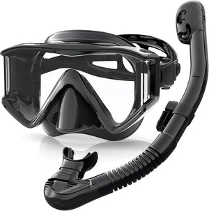 Greatever Snorkel Set Pano 3 Window Snorkel Mask For Adults