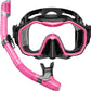 Greatever Dry-Top Snorkel Set With 180°Panoramic Wide View Diving Mask for Adults