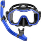 Greatever Dry-Top Snorkel Set With 180°Panoramic Wide View Diving Mask for Adults