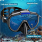 Lealinga Snorkel Set Adults with Flippers, Diving Set with Snorkel Mask, Dry Snorkel, Adjustable Flippers, Snorkelling Packages for Men and Women Scuba Diving Snorkel Mask Fins 3 Piece Snorkel Set