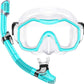 Greatever Dry-Top Snorkel Set With 180°Panoramic Wide View Diving Mask for Adults