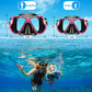 Greatever Dry Snorkel Set Panoramic Wide View Anti-Fog Scuba Diving Mask