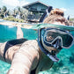 Greatever Dry-Top Snorkel Set With 180°Panoramic Wide View Diving Mask for Adults