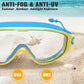 Greatever Wide View Swim Goggles for Adults, Anti-Fog & Comfortable No-Leak Fit