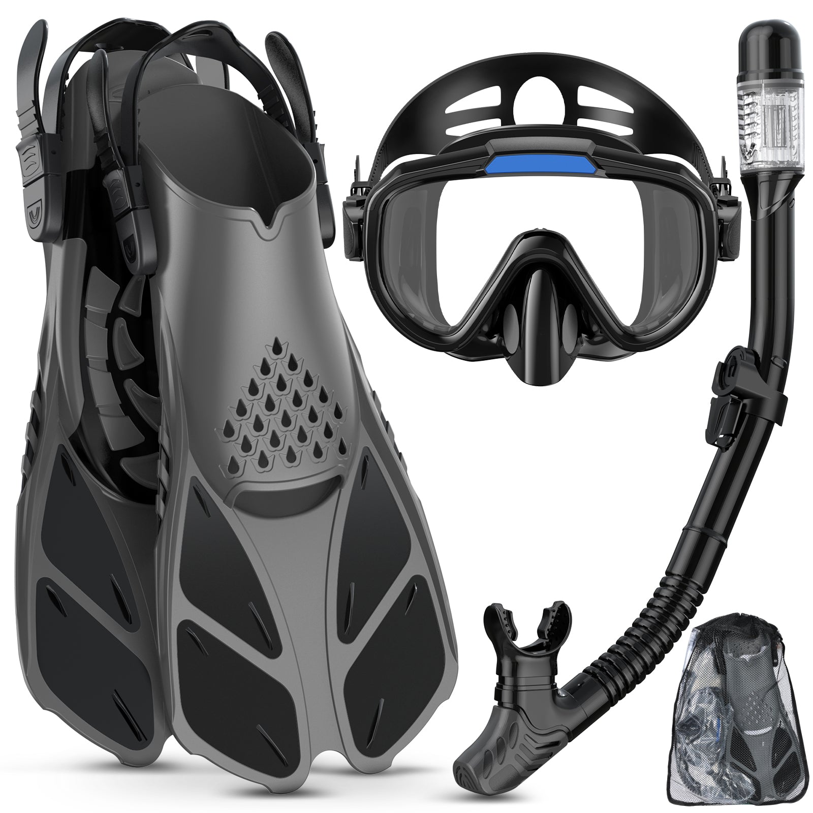 Greatever anti-fog snorkeling set black