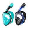 Greatever Adults G1 Full Face Anti Fog & Anti Leak Snorkel Mask 2 Pcs - Cyan & Dark Blue