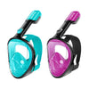 Greatever Adults G1 Full Face Anti Fog & Anti Leak Snorkel Mask 2 Pcs - Cyan & Purple