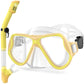 Greatever Kids Dry Snorkel Set - 10 Color Options! Panoramic Wide View Anti-Fog Scuba Diving Mask