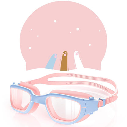 Ensemble lunettes de natation et bonnet Greatever pour enfants de 6 à 14 ans, antibuée et anti-UV