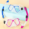 Greatever Adults Snorkel Set - Panoramic Wide View Dry Snorkel Mask（2PCS） - Pink+Blue