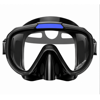 anti-fog snorkeling mask black