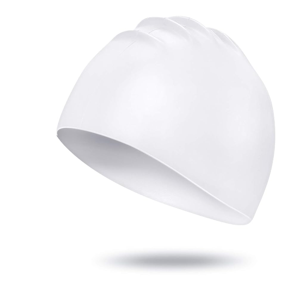 adult swimming cap white