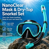 Greatever NanoClear™ Mask & Dry-Top Snorkel Set - Black Green