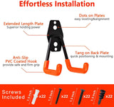 Garage Hooks, 10 Pack Wall Storage Hooks with 2 Extension Cord Storage Straps