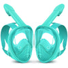 Masque de plongée intégral Greatever pour enfants, lot de 2  - Cyan et Cyan