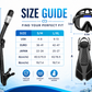 Adult snorkeling gear set including mask, snorkel and fins for ocean adventures