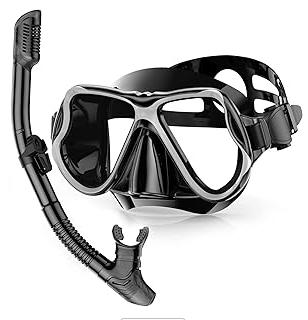 Greatever adult snorkeling gear set with mask, snorkel and fins for beginners