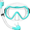 Greatever Snorkel Mask Snorkeling Gear for Adults Men and Women - Green-Transparent