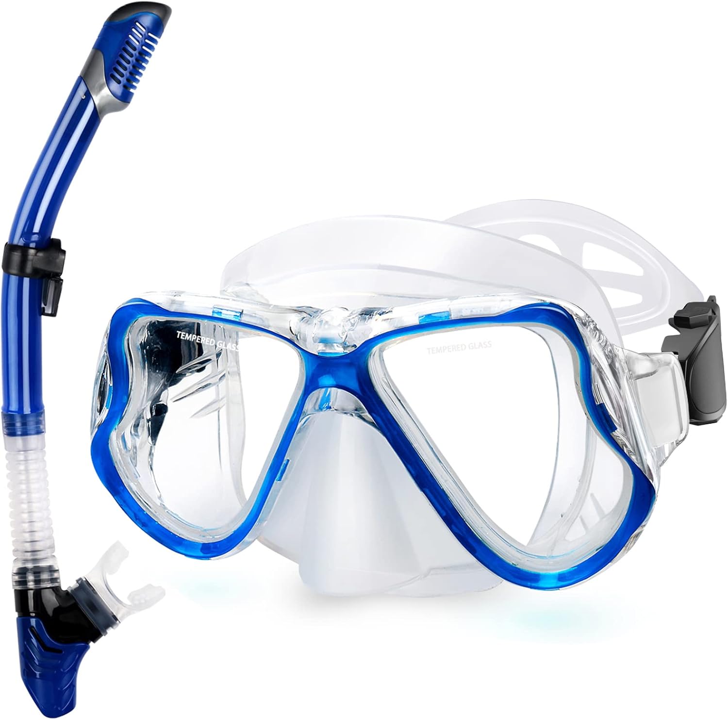 snorkeling mask and fins set