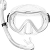 Greatever Snorkel Mask Snorkeling Gear for Adults Men and Women - White-Transparent