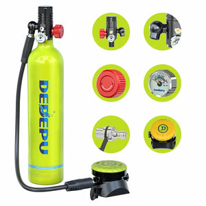 Greatever 2*1L Mini Scuba Air tank Scuba Cylinder with 15-25 Minutes -- Agile