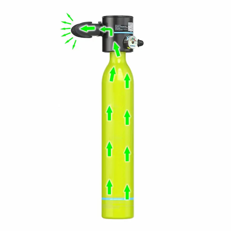 Greatever 2 0.5l Green Mini Scuba Air tank Air Flow