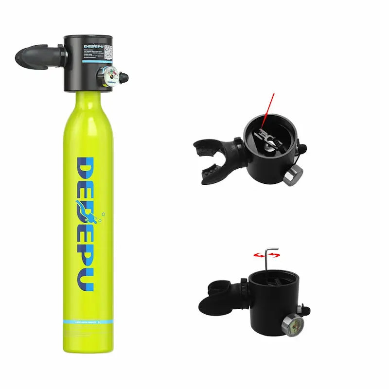 Greatever 2-0.5l Green Mini Scuba Air tank Details