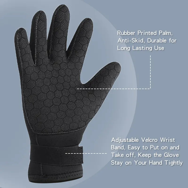 Greatever 5mm Wetsuit Gloves Rubber Printed Palm