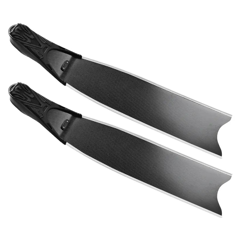 Greatever Aquamirr Black White Free Diving Fins bottom side