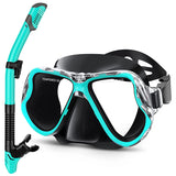 Greatever Black Green Clasic Exploration Dry Snorkel Set