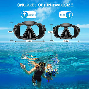 Greatever Classic Exploration Dry Snorkel Set Size